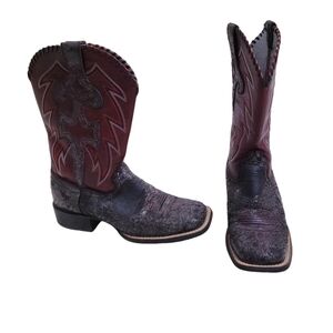 Ariat Women's Western Boots - Burgundy and Charcoal